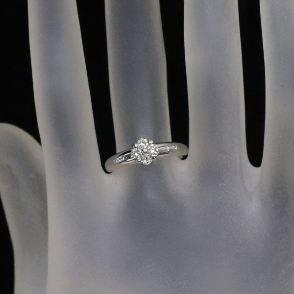 Pt900 ダイヤモンド リング 0.41ct フラワー
