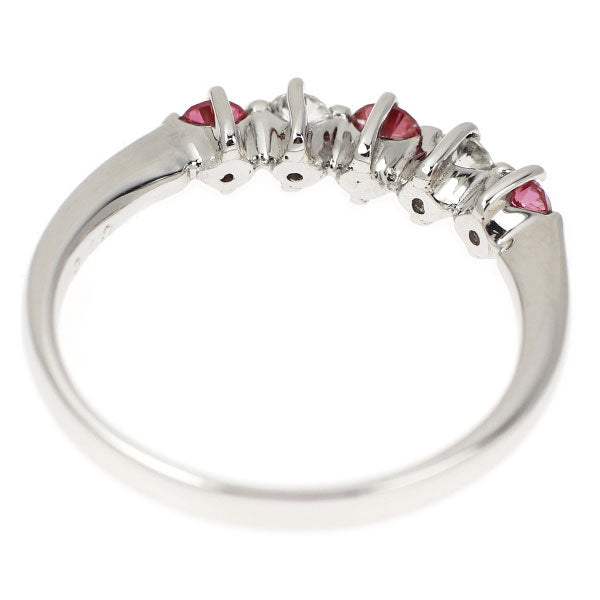 Pt900 トリートピンク/カラーレス ダイヤモンド リング 0.18ct D0.12ct
