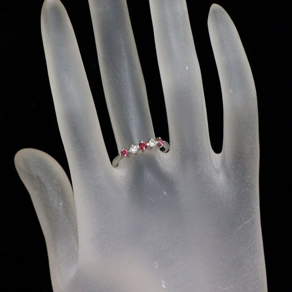 Pt900 トリートピンク/カラーレス ダイヤモンド リング 0.18ct D0.12ct