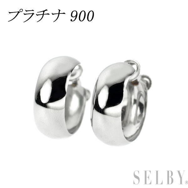 Pt900 フープ イヤリング