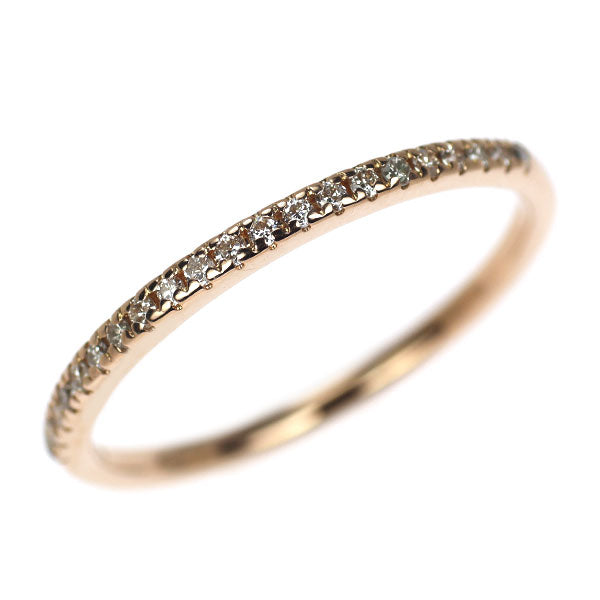 K14PG ダイヤモンド リング 0.11ct ハーフエタニティ