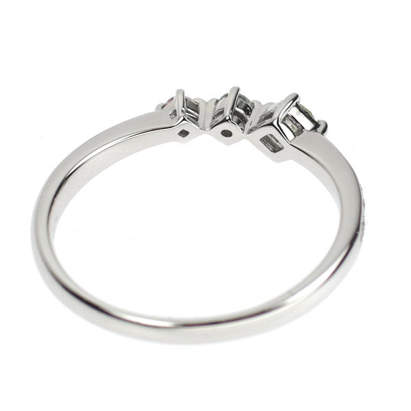 Pt950 天然イエローダイヤモンド リング 0.123ct PD0.02ct D0.068ct
