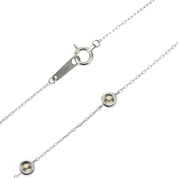 Pt900/ Pt850 ダイヤモンド ステーション ブレスレット 0.50ct
