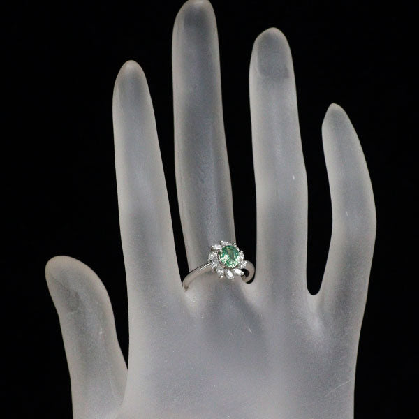 希少 Pt900 デマントイドガーネット ダイヤモンド リング 0.710ct D0.445ct