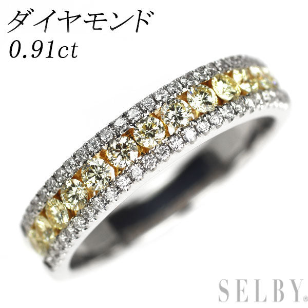K18YG/WG ダイヤモンド リング 0.91ct