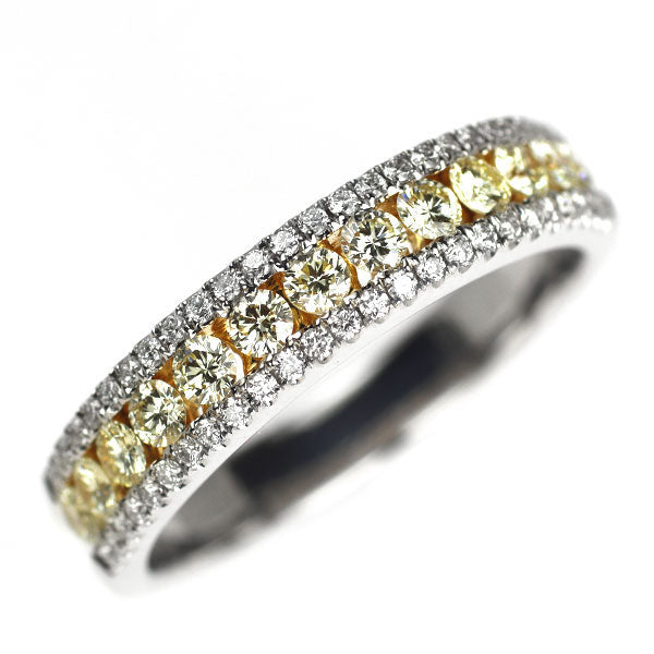 K18YG/WG ダイヤモンド リング 0.91ct