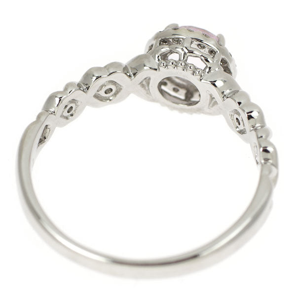 Pt900 クンツァイト ダイヤモンド リング 0.76ct D0.12ct