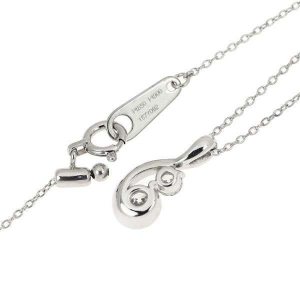 フォーエバーマーク Pt900/Pt850 ダイヤモンド ペンダントネックレス 0.15ct 0.093ct