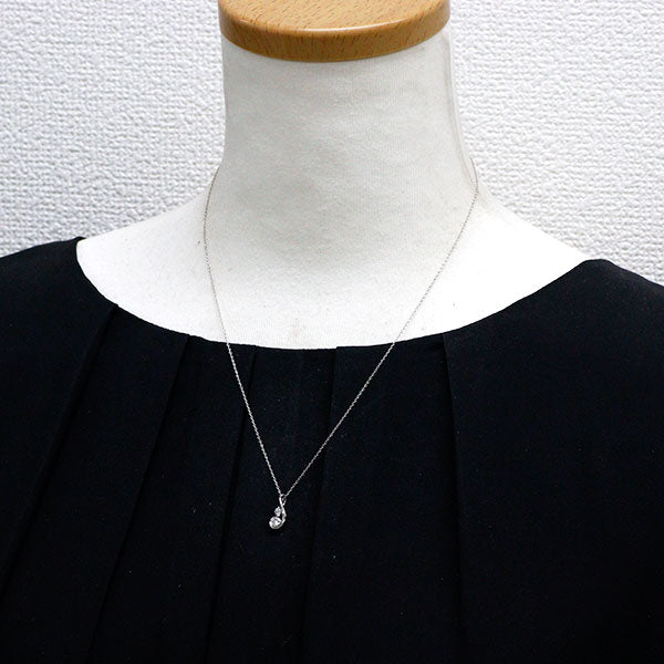 フォーエバーマーク Pt900/Pt850 ダイヤモンド ペンダントネックレス 0.15ct 0.093ct