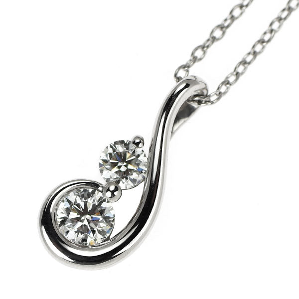 フォーエバーマーク Pt900/Pt850 ダイヤモンド ペンダントネックレス 0.15ct 0.093ct