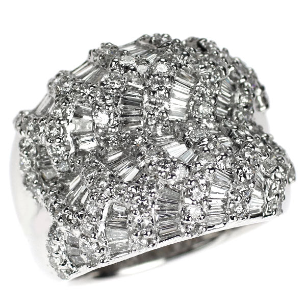 K18WG ダイヤモンド リング 2.70ct