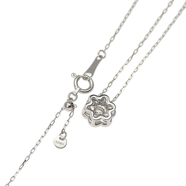 K18WG ダイヤモンド ペンダントネックレス 0.30ct フラワー