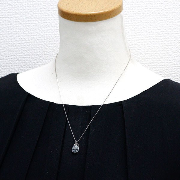 GSTV K18WG トリートブルー ダイヤモンド ペンダントネックレス 0.25ct