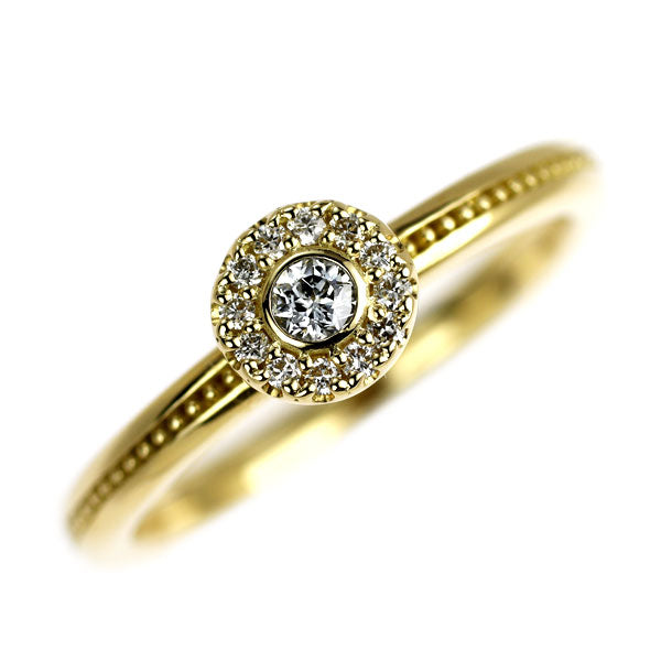 wish upon a star K18YG ダイヤモンド リング 0.062ct D0.05ct