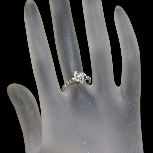 Pt950 ダイヤモンド リング 0.22ct D VVS2 3EX D0.35ct