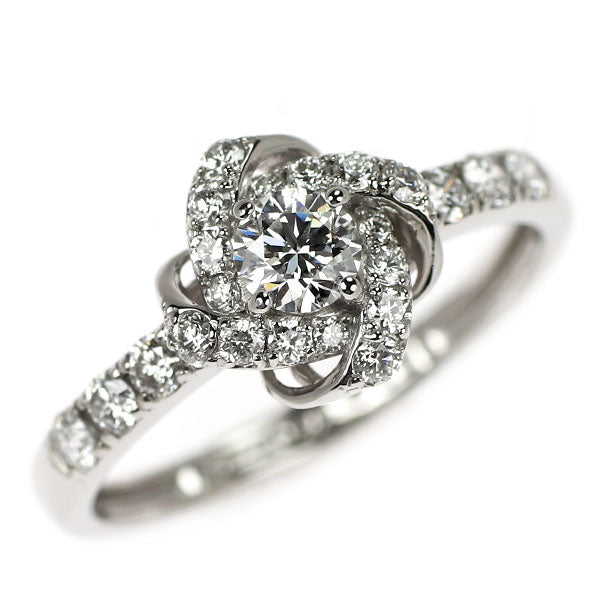 Pt950 ダイヤモンド リング 0.22ct D VVS2 3EX D0.35ct
