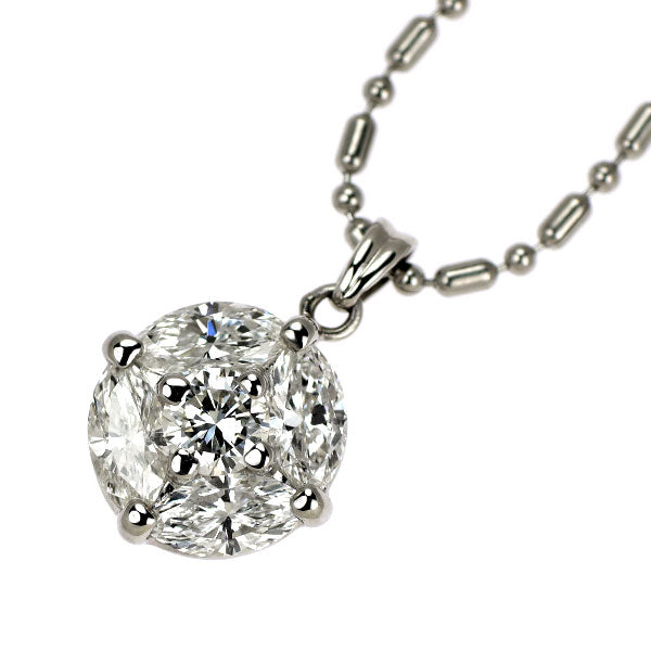 Pt900/ Pt850 ダイヤモンド ペンダントネックレス 1.01ct