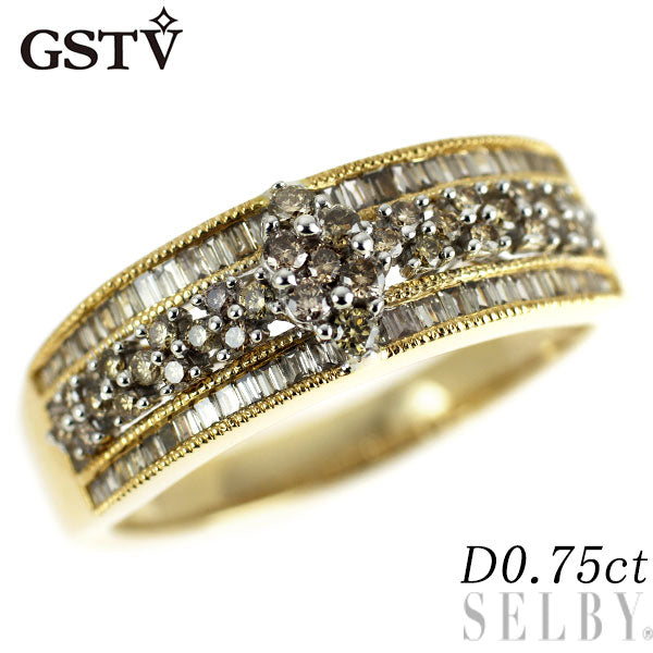 GSTV K18YG/WG ダイヤモンド リング 0.75ct