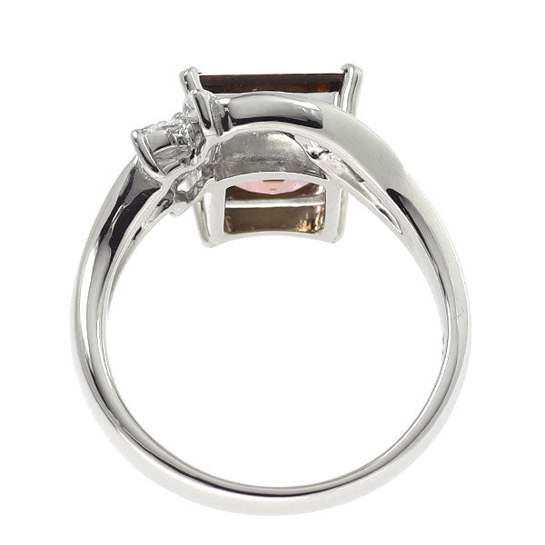 Pt900 パーティーカラード トルマリン ダイヤモンド リング 2.51ct D0.38ct