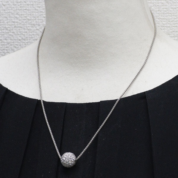 K18WG ダイヤモンド ペンダントネックレス 3.01ct パヴェ