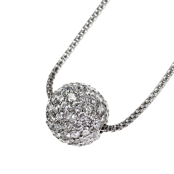 K18WG ダイヤモンド ペンダントネックレス 3.01ct パヴェ
