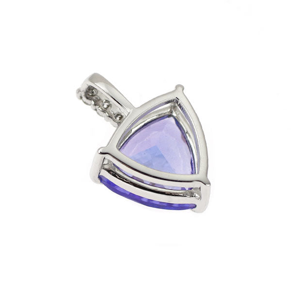 Pt900 タンザナイト ダイヤモンド ペンダントトップ 1.00ct D0.02ct