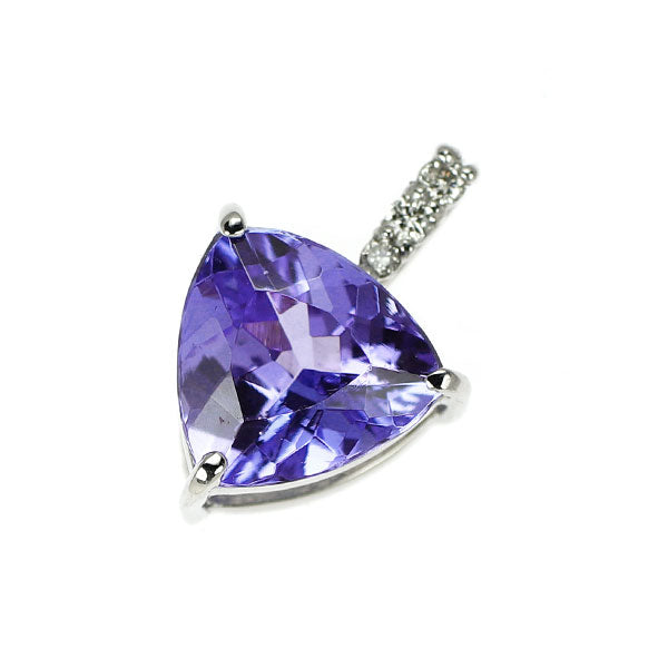 Pt900 タンザナイト ダイヤモンド ペンダントトップ 1.00ct D0.02ct