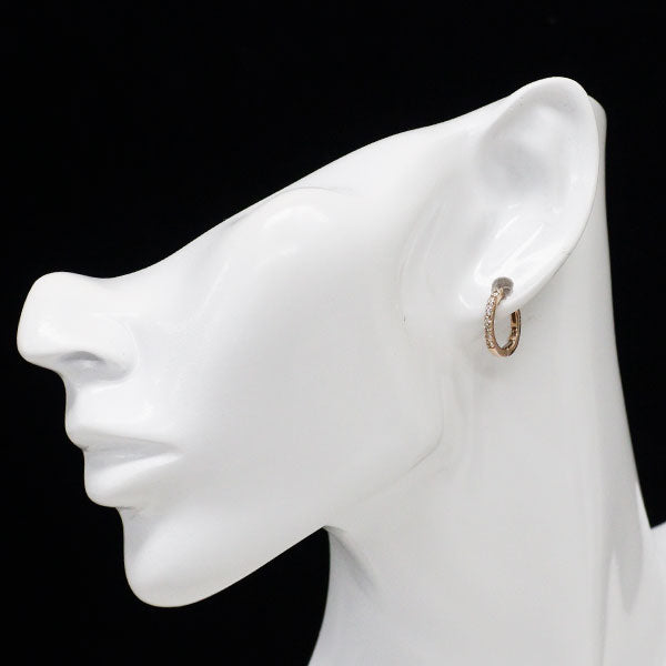 K18PG ダイヤモンド ピアス 0.30ct フープ