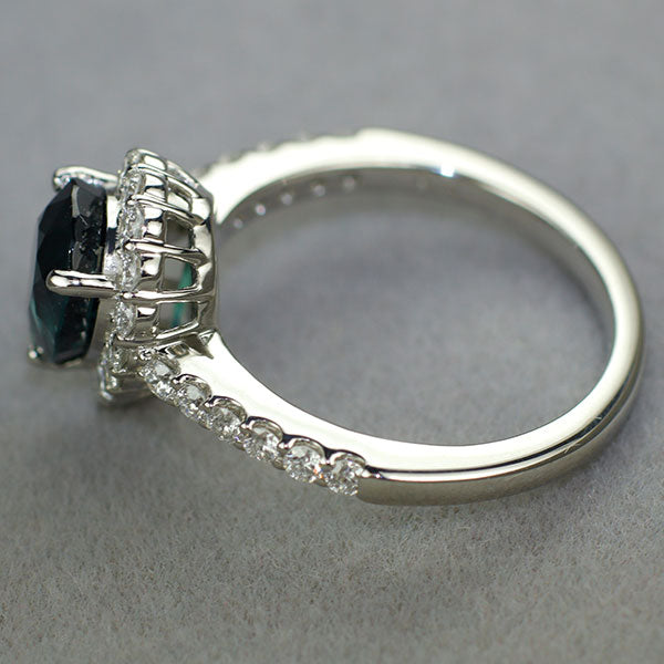 新品 Pt950 カラーチェンジガーネット ダイヤモンド リング 2.015ct D0.52ct ベキリーブルータイプ 希少石 レアストーン【エスコレ】