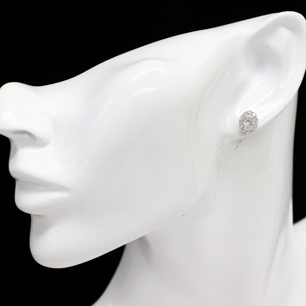 新品 Pt900 最高級オーバルシェイプ ダイヤモンド  ピアス 0.60ct D IF EX/VG D0.52ct スタッド【エスコレ】