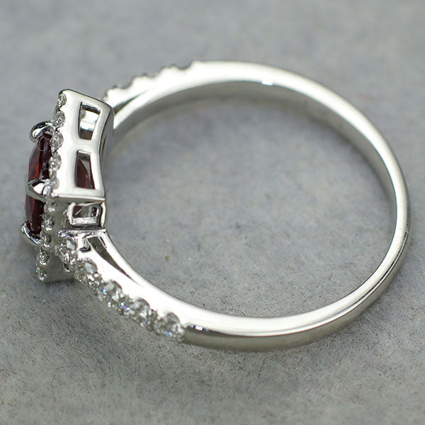 新品 Pt950 ビルマ/ミャンマー産非加熱ピジョンブラッド ルビー ダイヤモンド リング 1.01ct D0.42ct 【エスコレ】