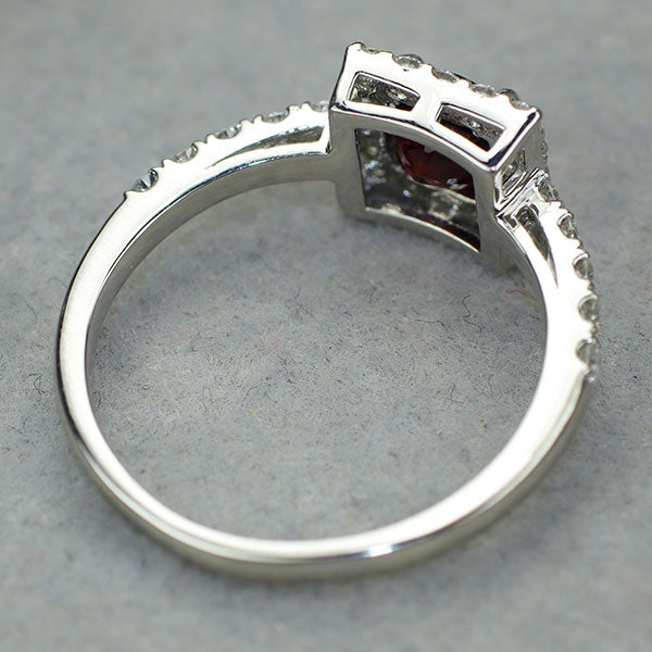 新品 Pt950 ビルマ/ミャンマー産非加熱ピジョンブラッド ルビー ダイヤモンド リング 1.01ct D0.42ct 【エスコレ】