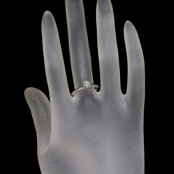 ティファニー Pt950 ダイヤモンド リング 0.37ct H VVS1 EX ソリティア