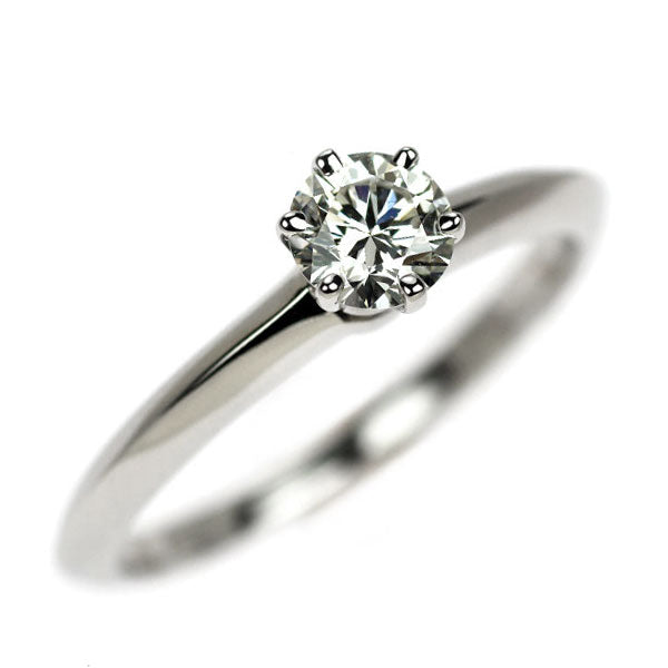 ティファニー Pt950 ダイヤモンド リング 0.37ct H VVS1 EX ソリティア
