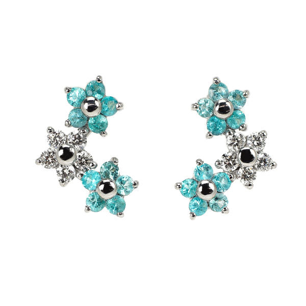 新品 希少 Pt900 パライバ トルマリン ダイヤモンド ピアス 0.26ct D0.12ct 【エスコレ】