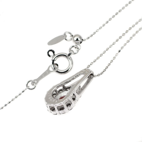 K18WG/PG パパラチアサファイア ダイヤモンド ペンダントネックレス 0.242ct D0.16ct