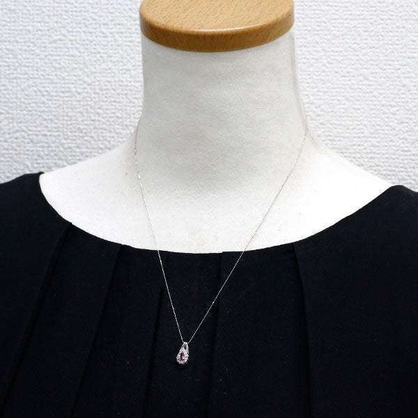 K18WG/PG パパラチアサファイア ダイヤモンド ペンダントネックレス 0.242ct D0.16ct