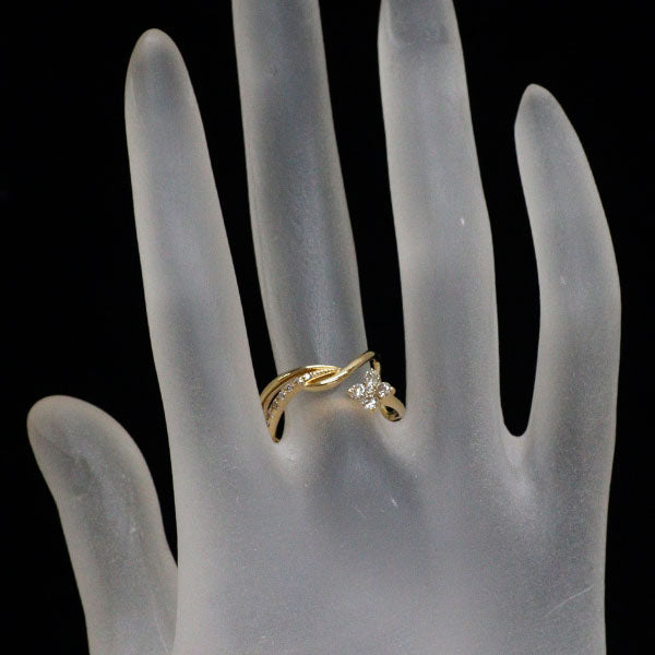 K18YG ダイヤモンド リング 0.28ct フラワー