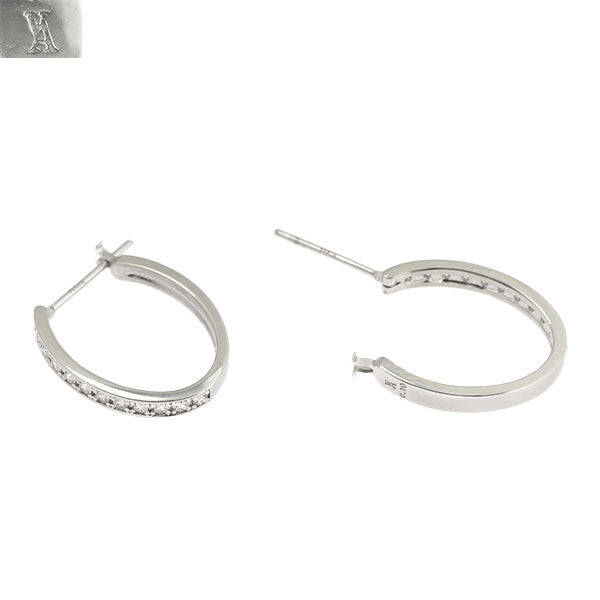 ヴァンドーム青山 Pt950/ Pt900 ダイヤモンド フープピアス 0.20ct