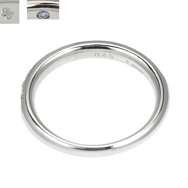 ポンテヴェキオ Pt900 ダイヤモンド リング 0.45ct  ハーフエタニティ
