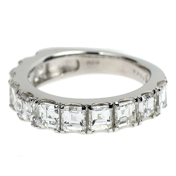 新品 Pt950 カレカット ダイヤモンド リング 3.008ct F-H VS1-2 ハーフエタニティ