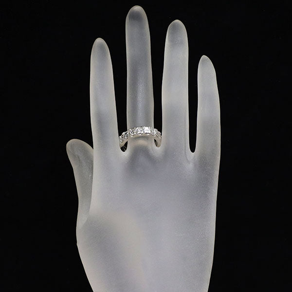 新品 Pt950 カレカット ダイヤモンド リング 3.008ct F-H VS1-2 ハーフエタニティ