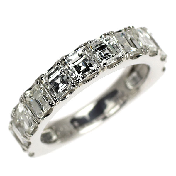 新品 Pt950 カレカット ダイヤモンド リング 3.008ct F-H VS1-2 ハーフエタニティ