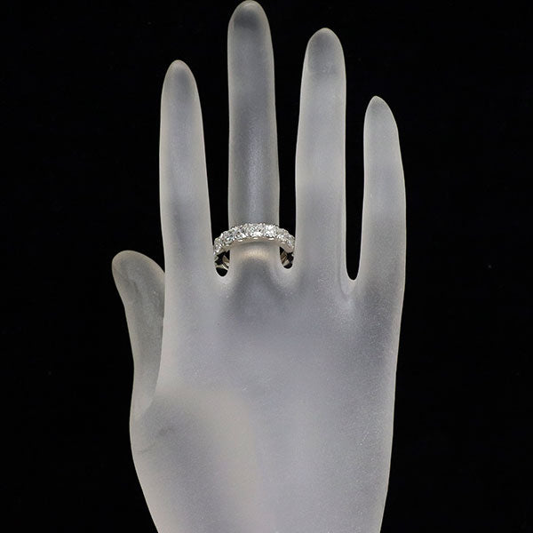 新品 Pt900 プリンセスカット ダイヤモンド リング 3.002ct D-G SI1-2 ハーフエタニティ