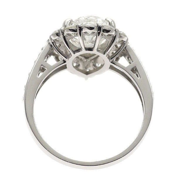 新品 Pt950 LDH ペアシェイプカット ダイヤモンド リング 2.063ct G I1 D1.20ct