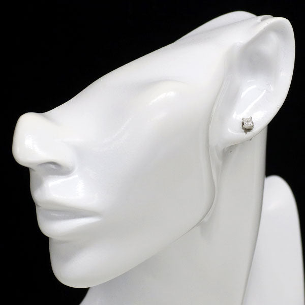 新品 Pt900 プリンセスカット ダイヤモンド ピアス 0.643ct E SI1