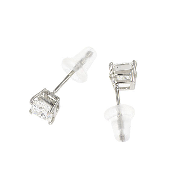 新品 Pt900 プリンセスカット ダイヤモンド ピアス 0.723ct G SI1