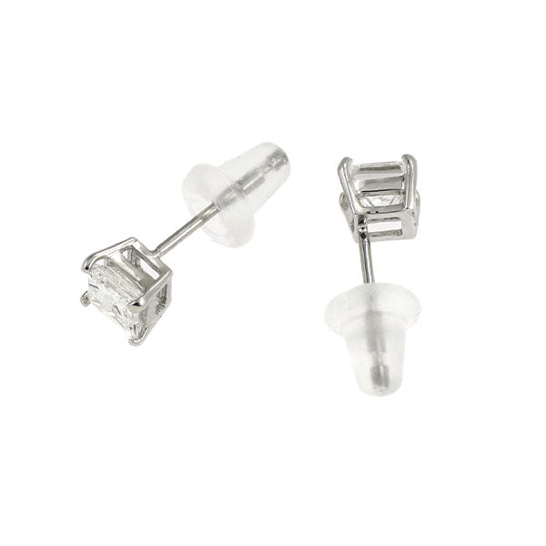 新品 Pt900 プリンセスカット ダイヤモンド ピアス 0.610ct H/I VS2