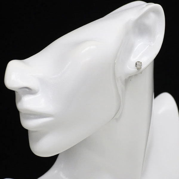 新品 Pt900 バケットカット ダイヤモンド ピアス 0.446ct H VVS2/VS1