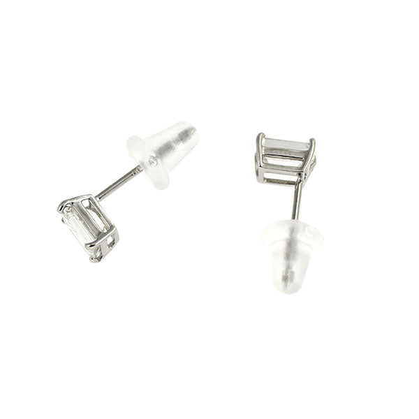 新品 Pt900 バケットカット ダイヤモンド ピアス 0.614ct H VS1-2